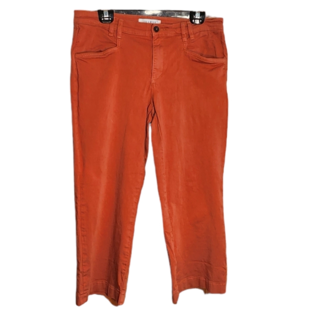 Lila Ryan Pants Cropped Tomato Red Womens Size 12
